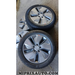 Lot 4 jantes alliage (modele exposition mal stocké avec rayures) 7.0x17 17" 17 pouces + 2 pneus NEUF Michelin alpin 6 215/55/17