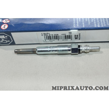 1 Bougie de prechauffe Bosch Renault Dacia Opel Nissan Suzuki Mitsubishi original OEM 224 0250212009 