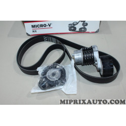 Kit courroie accessoire courroie 7PK1570 + galets tendeur + enrouleur Gates Renault Dacia original OEM K017PK1570 