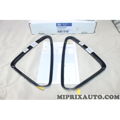 Jeu 2 contours moulure de phare antibrouillard Hyundai Kia original OEM Q0390ADE00BL Q0390-ADE00-BL pour hyundai i20 BC3 
