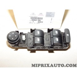 Platine bouton commande leve vitre electrique reglage retroviseur Citroen Peugeot original OEM 6554HA pour citroen C4 