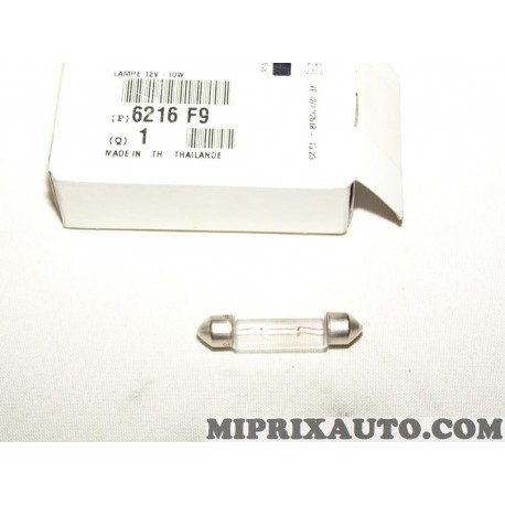 Ampoule navette eclairage interieur C10W Citroen Peugeot original OEM 6216F9 