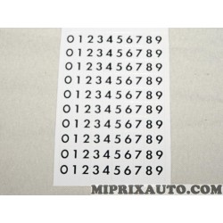 Plaquette etiquettes autocollante numero chiffre pour indication charge utile Citroen Peugeot original OEM 754184