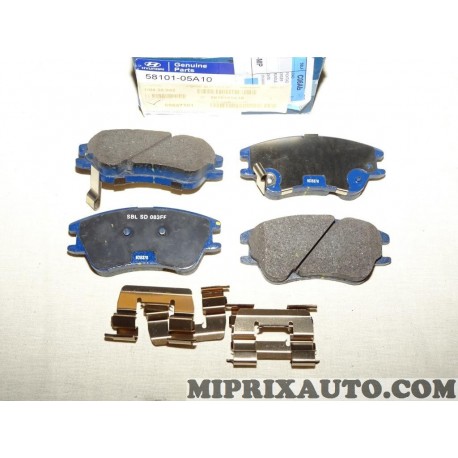 Jeux 4 plaquettes de frein Hyundai Kia original OEM 5810105A10 