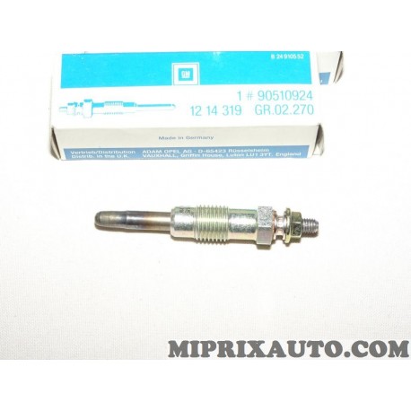 Bougie de prechauffe Opel Chevrolet original OEM 90510924 1214319 