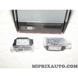Lot 2 feux LED eclairage sol bas de porte portiere Volkswagen Audi Skoda Seat original OEM 4G0052130 pour audi A4 A5 A6 A7 S4 S5