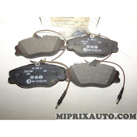 Jeux 4 plaquettes de frein Fiat Alfa Romeo Lancia original OEM 71752992 