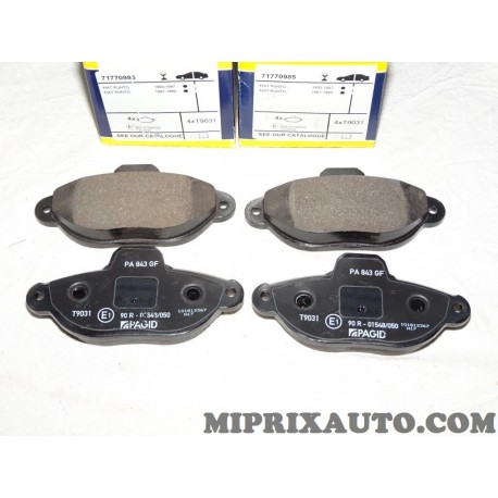 Jeux 4 plaquettes de frein avant Magneti marelli Fiat Alfa Romeo Lancia original OEM 71770985 