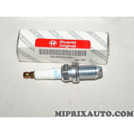 Lot 4 bougies allumage BKUR6ETB Fiat Alfa Romeo Lancia original OEM 46550991 