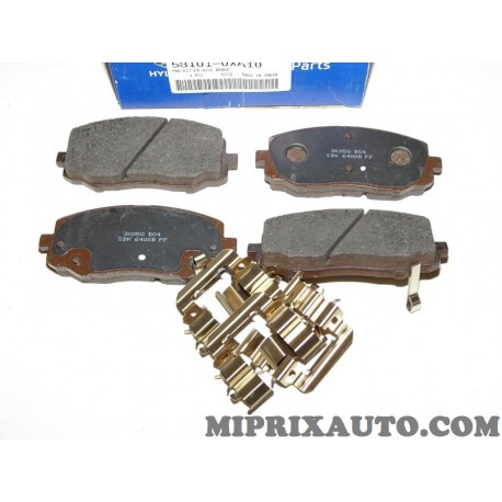 Jeux 4 plaquettes de frein avant Hyundai Kia orignal OEM 581010XA10