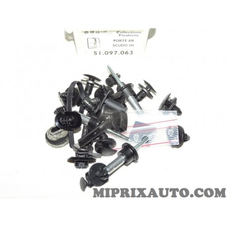 Pack agrafes attache fixation porte arriere Fiat Alfa Romeo Lancia original OEM 51097063 pour fiat scudo 3H 