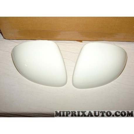 Paire calottes coque retroviseur blanche Fiat Alfa Romeo Lancia original OEM 50903554 