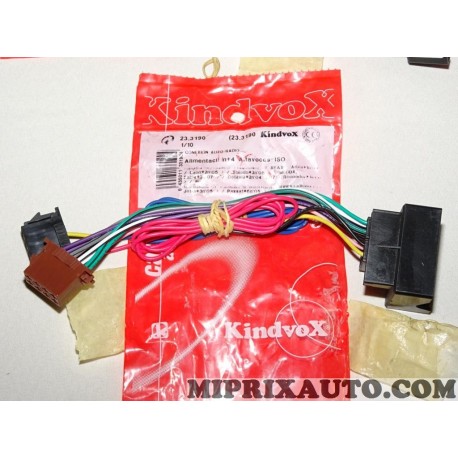 Faisceau ISO branchement poste radio autoradio Kindvox Opel Chevrolet original OEM 23.3190 pour seat leon toledo altea skoda oct