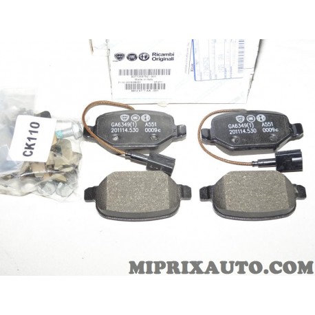 Jeux 4 plaquettes de frein Fiat Alfa Romeo Lancia original OEM 77365752 