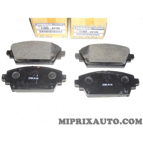 Jeux 4 plaquettes de frein Nissan Infiniti original OEM 41060AV126 41060-AV126 
