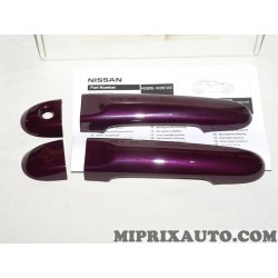 Kit Coques calotte recouvrement poignée de porte extérieur avant violette Nissan Infiniti original OEM KE6051K051BP KE605-1K051-