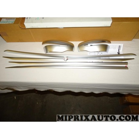 Pack ice chrome paire calottes coque retroviseur jeux 5 baguettes moulures porte hayon Nissan Infiniti original OEM KE6004C017IC