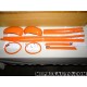 Kit baguettes moulure coque retroviseur contour phare antibrouillard orange Nissan Infiniti original OEM KE6001K002OR KE600-1K00