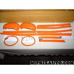 Kit baguettes moulure coque retroviseur contour phare antibrouillard orange Nissan Infiniti original OEM KE6001K002OR KE600-1K00