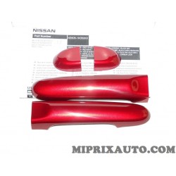 Kit Coques calotte recouvrement poignées de porte extérieur arriere rouge Nissan Infiniti original OEM KE6051K053RD KE605-1K053-