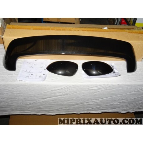 Kit spoiler aileron + paire coques calotte retroviseur noir Nissan Infiniti original OEM KE6001K004BK KE600-1K004-BK pour nissan