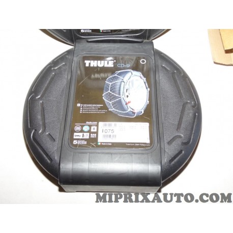 Paire chaines neige Thule CD9 Nissan Infiniti original OEM 075 pour pneus 185/60/16 205/55/15 185/55/16 215/50/15 205/50/16 215/