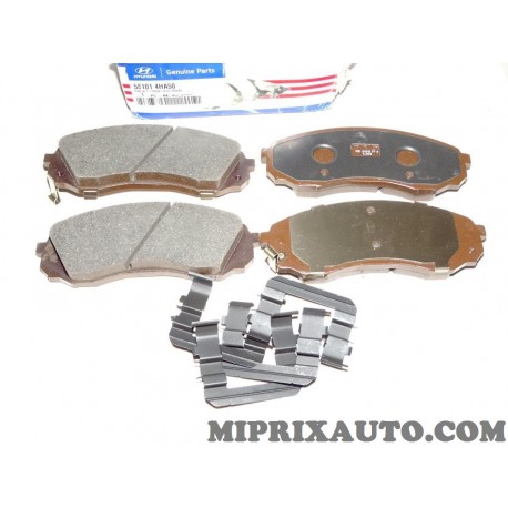Jeux 4 plaquettes de frein Hyundai Kia original OEM 581014HA50